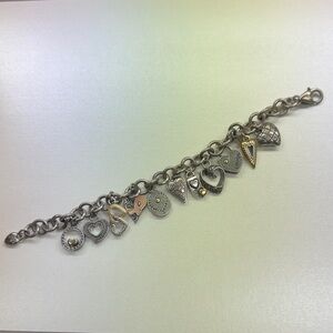 Brighton Two-Tone Heart & Charm Bracelet in Silver and Gold Accents